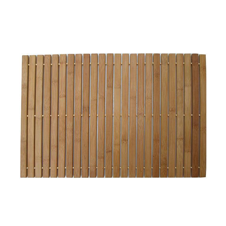 Non-slip Floor Mat, Striped Wooden Mat, Bathroom Floor Mat, Carpet, Multifunctional Bamboo Bathroom Non-slip Mat - Pacisia