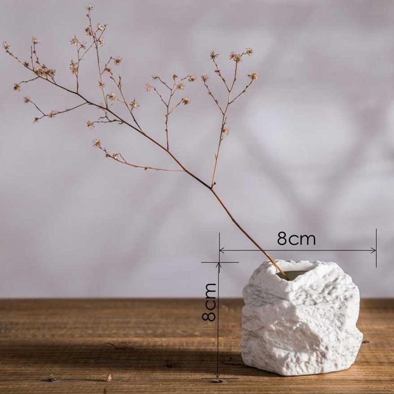 Modern Creative Gifts Accessories Home Decoration Marble Ceramic Stone Flower Vase For Ornaments - Pacisia
