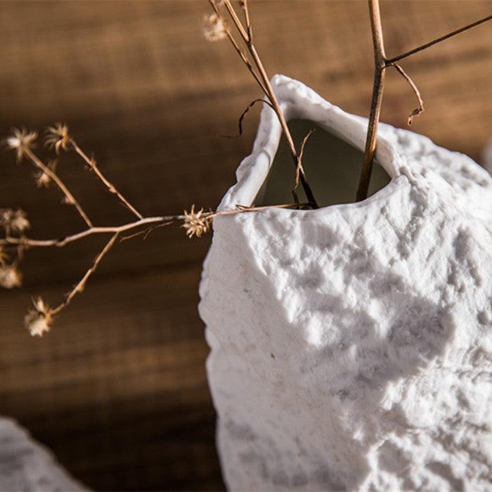 Modern Creative Gifts Accessories Home Decoration Marble Ceramic Stone Flower Vase For Ornaments - Pacisia