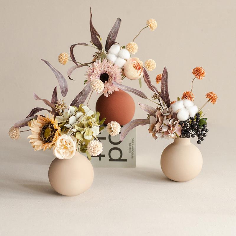Simulation Floral Decoration Living Room Fake Flowers Dried Flower Bouquet Vase Table Flower Arrangement - Pacisia