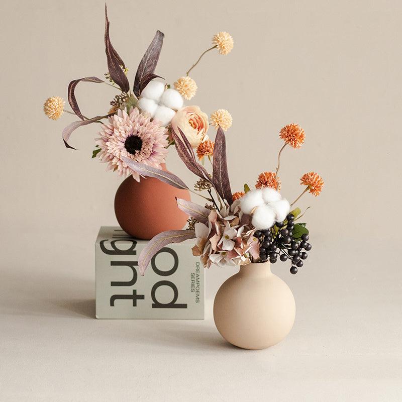 Simulation Floral Decoration Living Room Fake Flowers Dried Flower Bouquet Vase Table Flower Arrangement - Pacisia