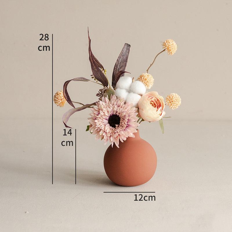 Simulation Floral Decoration Living Room Fake Flowers Dried Flower Bouquet Vase Table Flower Arrangement - Pacisia