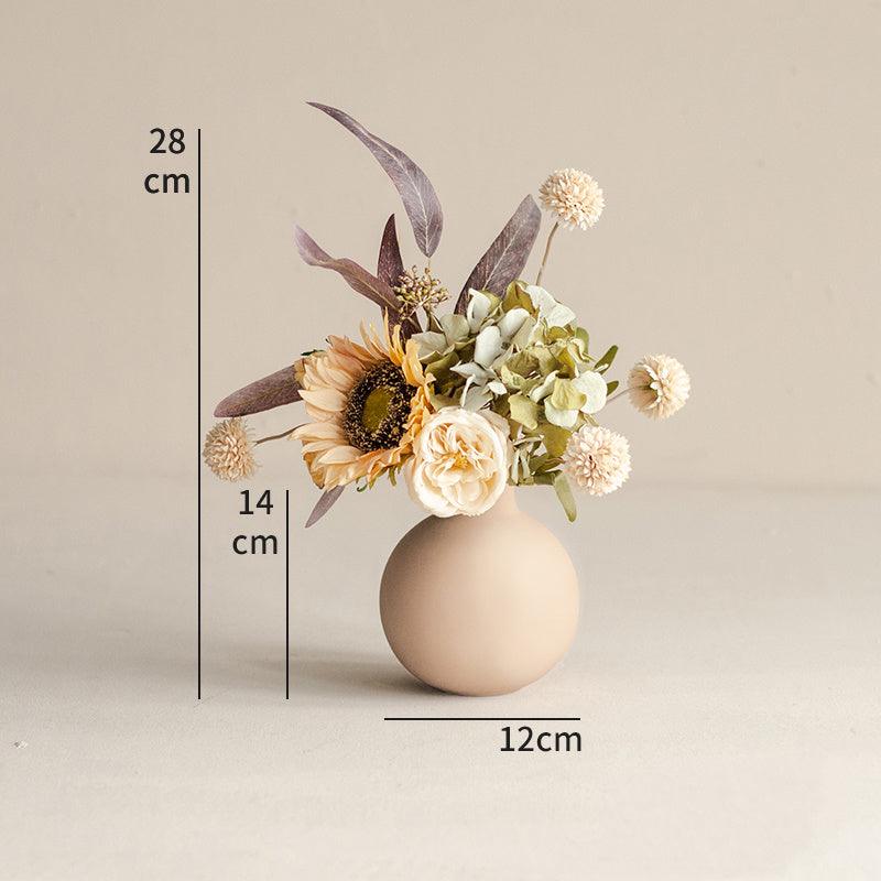 Simulation Floral Decoration Living Room Fake Flowers Dried Flower Bouquet Vase Table Flower Arrangement - Pacisia
