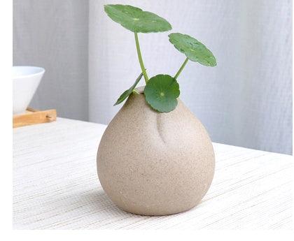 Stoneware Vase, Coffee Table, Retro Medium And Small Flower Pots, Ceramic Ornaments, Simple Japanese Pottery, Zen Flower Ornaments - Pacisia