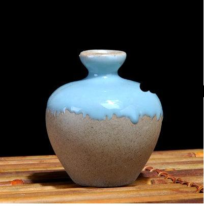 Stoneware Vase, Coffee Table, Retro Medium And Small Flower Pots, Ceramic Ornaments, Simple Japanese Pottery, Zen Flower Ornaments - Pacisia