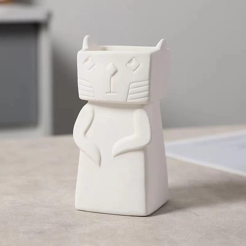 Home Furnishing Simple European Style Ornaments Dried Flowers Floral Ornaments Ceramic Vase - Pacisia