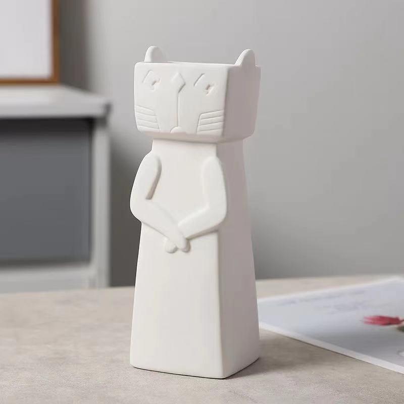 Home Furnishing Simple European Style Ornaments Dried Flowers Floral Ornaments Ceramic Vase - Pacisia