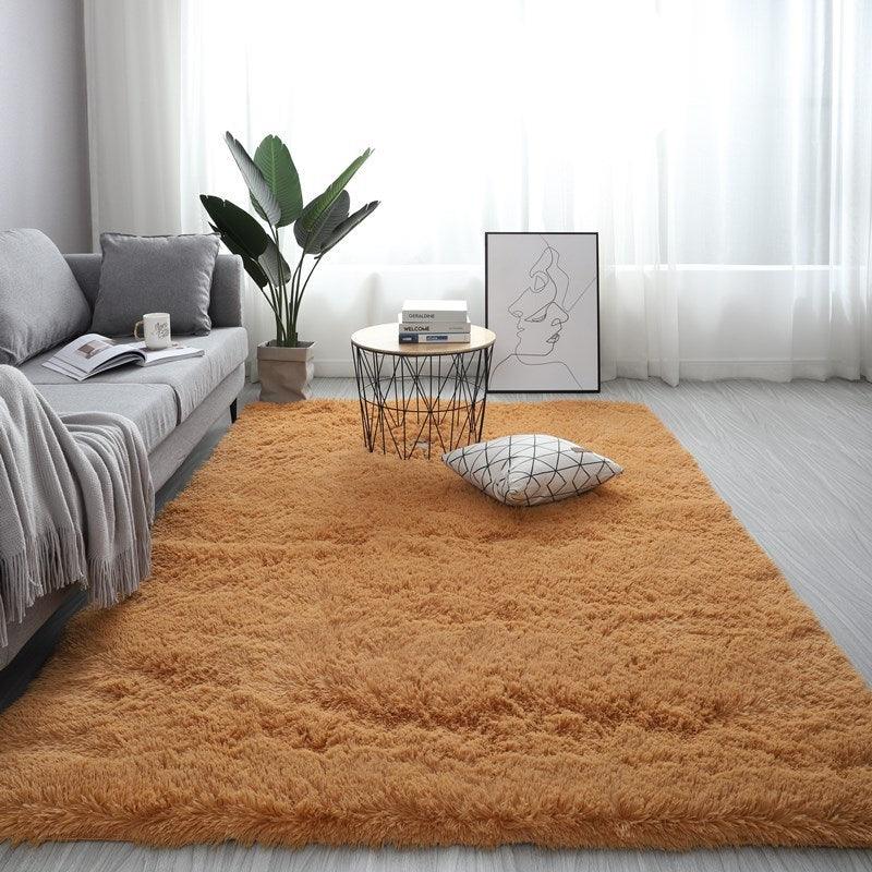 Nordic Fluffy Carpet Rugs For Bedroomliving Room Rectangle Large Size Plush Anti-slip Soft Carpet White Red 13 Colors - Pacisia