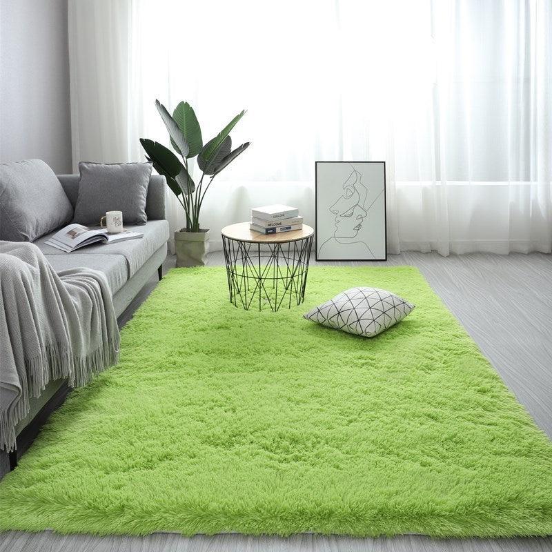Nordic Fluffy Carpet Rugs For Bedroomliving Room Rectangle Large Size Plush Anti-slip Soft Carpet White Red 13 Colors - Pacisia