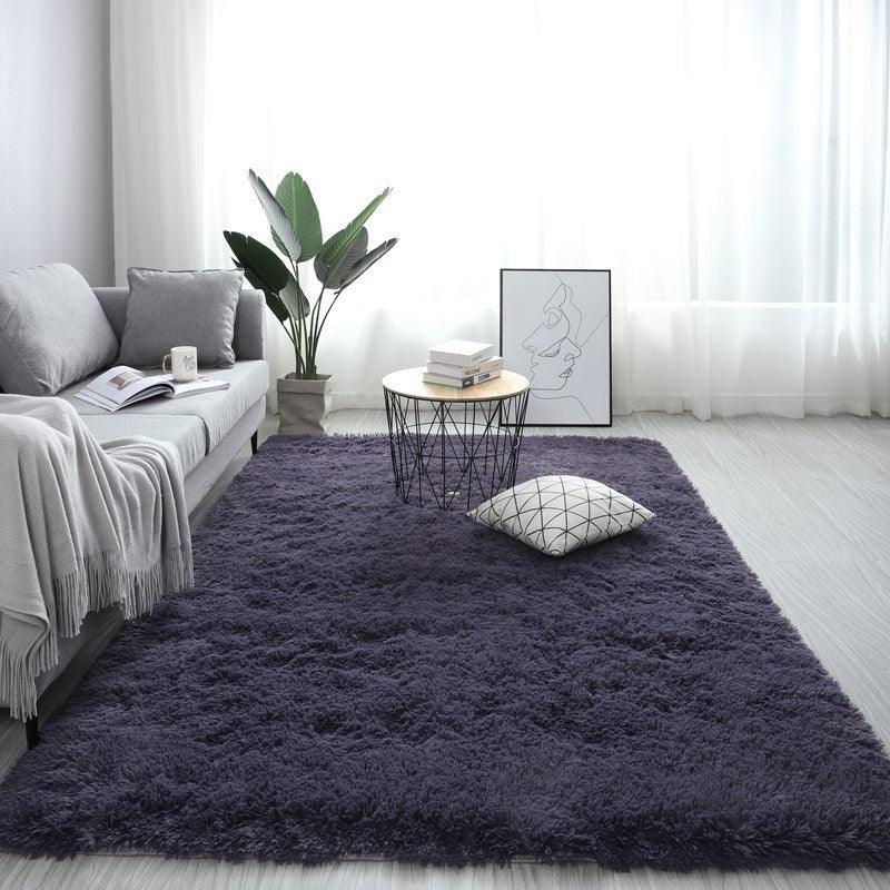 Nordic Fluffy Carpet Rugs For Bedroomliving Room Rectangle Large Size Plush Anti-slip Soft Carpet White Red 13 Colors - Pacisia