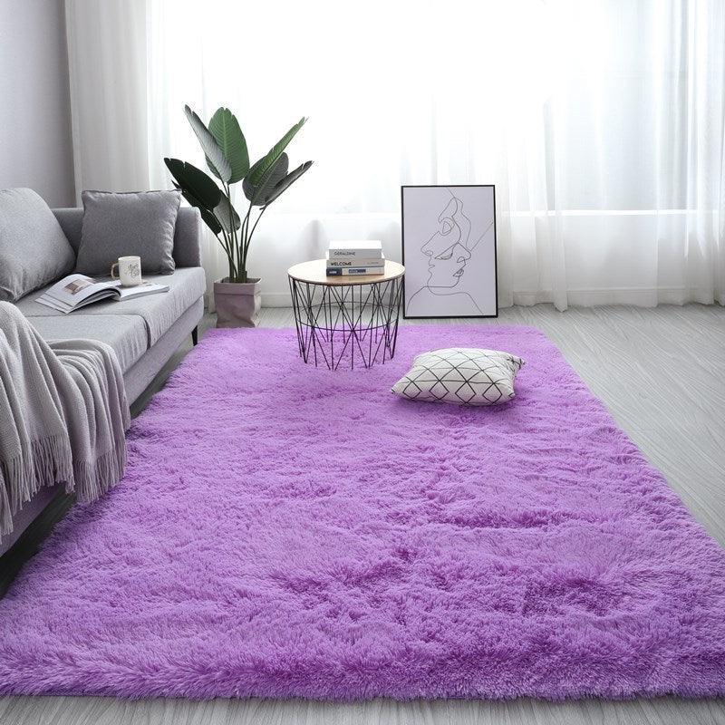 Nordic Fluffy Carpet Rugs For Bedroomliving Room Rectangle Large Size Plush Anti-slip Soft Carpet White Red 13 Colors - Pacisia