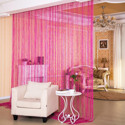 Door Curtain Dilver Thread Curtain Partition Curtain Hanging Curtain Window Screen - Pacisia