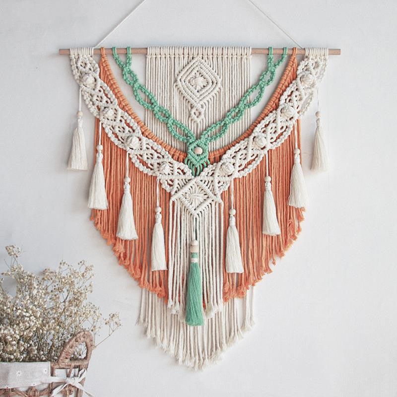 Woven Tapestry Tassel Handmade Material Package Diy Bedside Sofa Background Wall Decoration Bohemian Table Wall Hanging - Pacisia