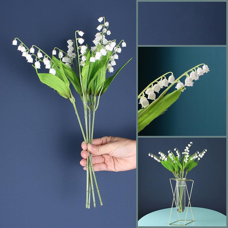 Nordic ins Geometric Vase Light Luxury Metal Iron Decoration Living Room Flower Arrangement Creative Home Glass Flower Stand Decoration - Pacisia