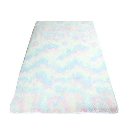 New Gradient Color Tie-Dye Carpet, Simple Long Hair Mat, Doormat, Sofa, Living Room, Bedside Mat - Pacisia