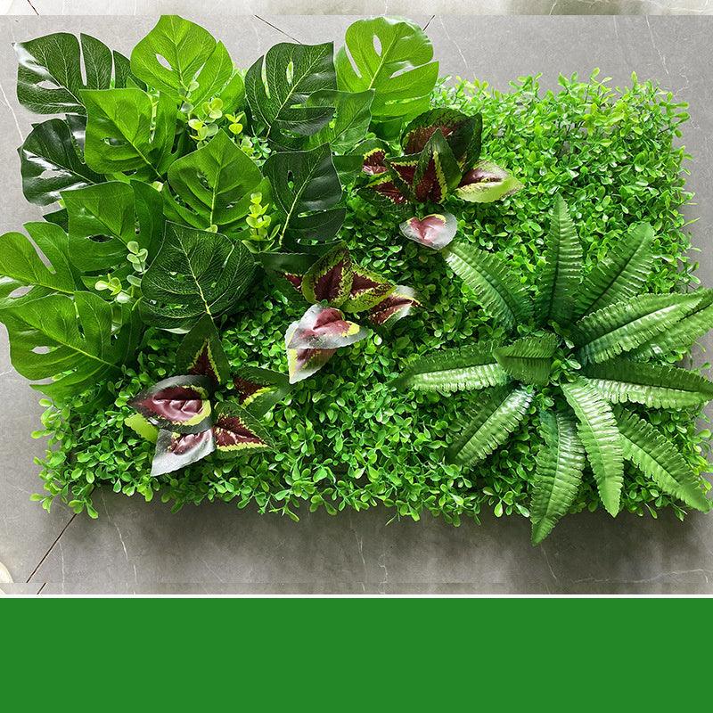 Green Plant Wall Simulation Plant Wall Artificial Fake Turf Plastic Turf Decoration Background Flower Wall - Pacisia