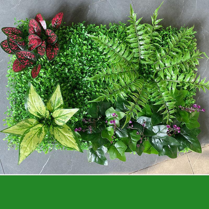 Green Plant Wall Simulation Plant Wall Artificial Fake Turf Plastic Turf Decoration Background Flower Wall - Pacisia