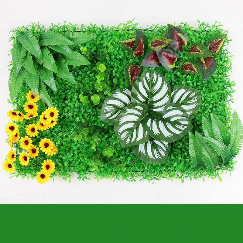 Green Plant Wall Simulation Plant Wall Artificial Fake Turf Plastic Turf Decoration Background Flower Wall - Pacisia