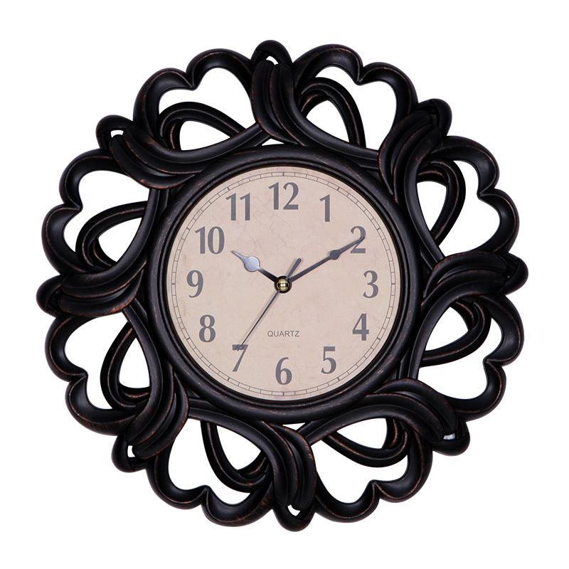 Retro Wall Clock 10 Inch European Creative Clock Living Room Clock Custom Generation Quartz Clock - Pacisia