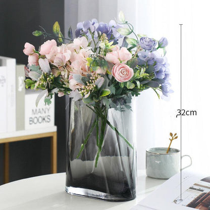 Light Luxury Personality Simple Modern Creative Transparent Glass Vase Decoration Living - Pacisia