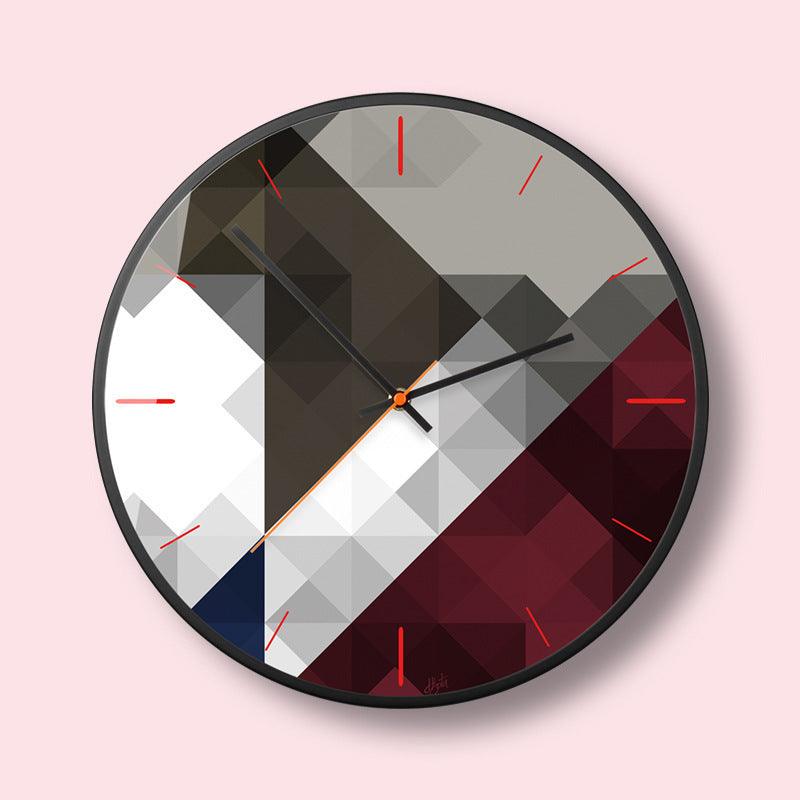 Clock Geometry Fashion Wall Clock Modern Minimalist Nordic Style Clock Home Office General Decorative Wall Clock - Pacisia