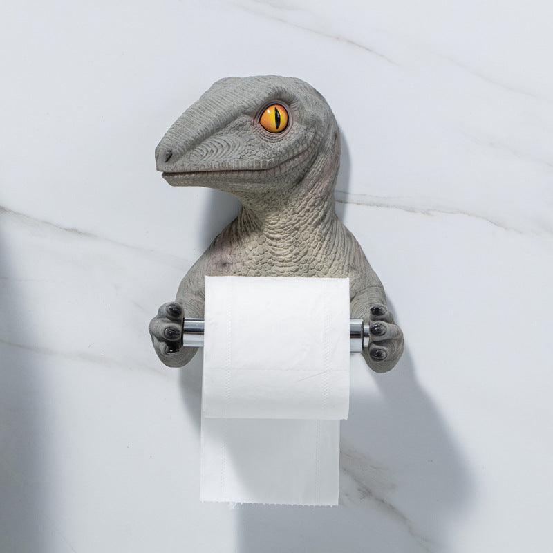 Resin Dinosaur Tissue Holder Box Toilet Waterproof Tissue Holder Toilet Modern Paper Towel Holder Punch-free Bathroom Accessory - Pacisia