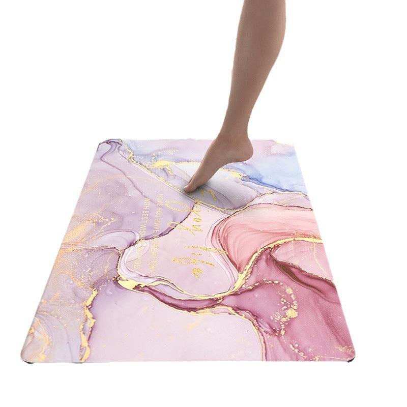 Marbling Bathroom Entrance Absorbent Floor Mat Household Quick-drying Diatom Ooze Floor Mat - Pacisia
