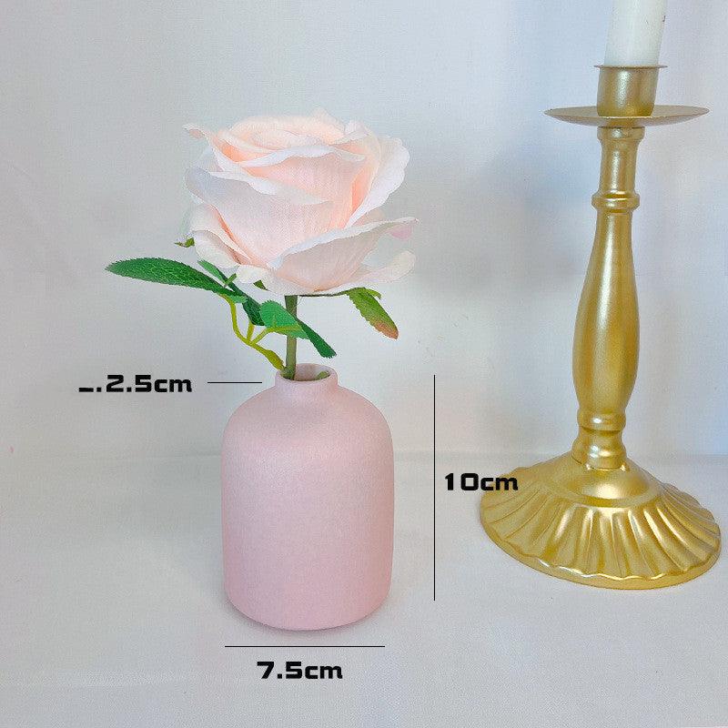 Ceramic Vase Decoration Accessories Desktop Flower Arrangement Container Hydroponics Flower Vase - Pacisia