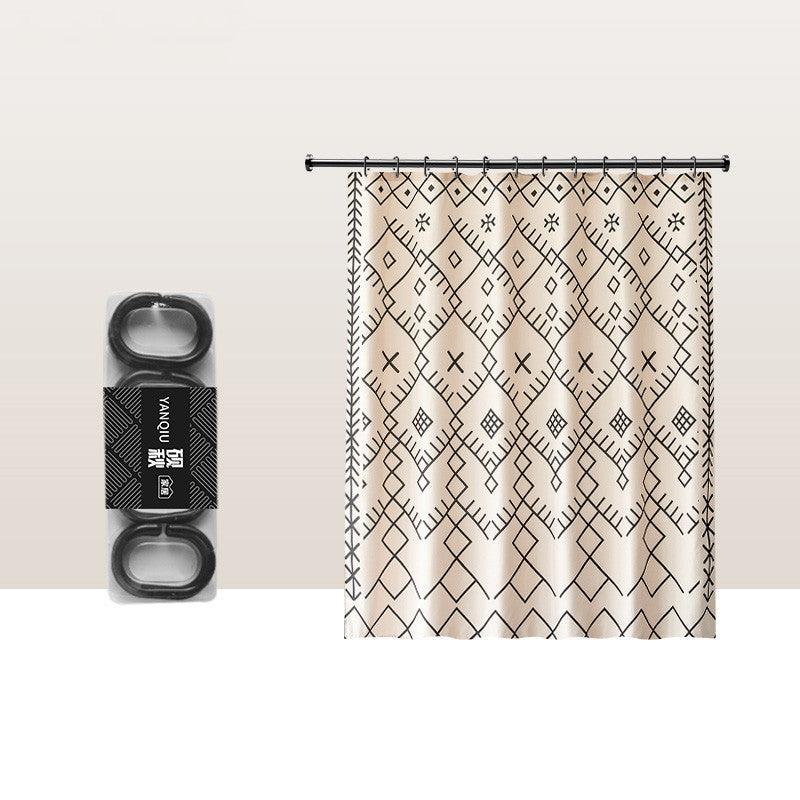 Water-proof Cloth Installed Perforated Free Bathroom Shower Curtain Partition - Pacisia