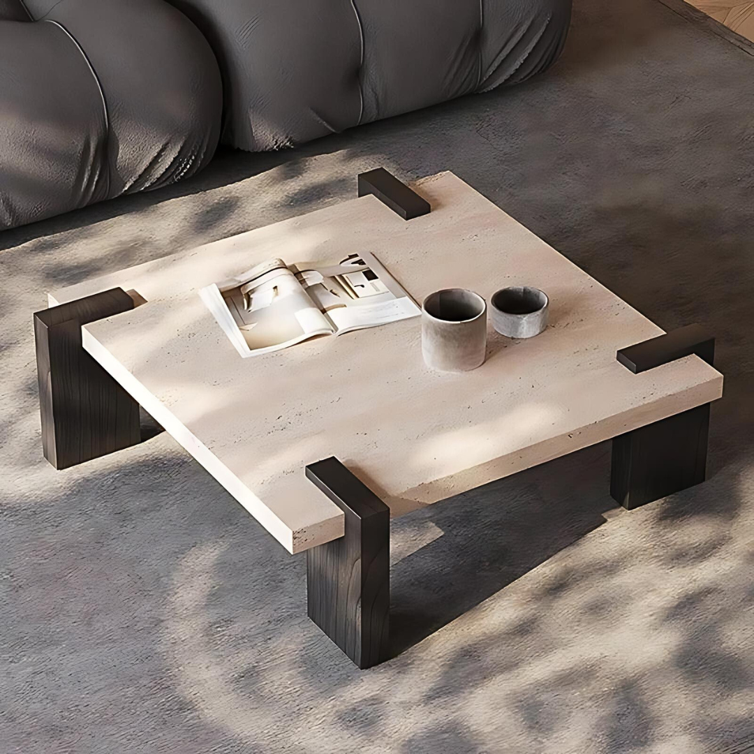 Zen Haven Travertine Coffee Table