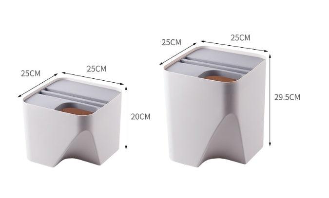 Kitchen Trash Can Recycle Bin Stacked Sorting Trash Bin Household Dry And Wet Separation Waste Bin Rubbish Bin for Bathroom - Pacisia