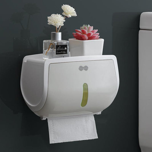 Toilet paper towel box toilet paper towel holder no perforation waterproof roll paper tube creative toilet paper box - Pacisia