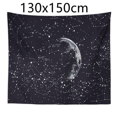 Constellation Tapestry Fantasy Starry Sky Blanket Galaxy Space Pattern towel Wall Hanging Cloth Bedspread Bedroom Decoration - Pacisia