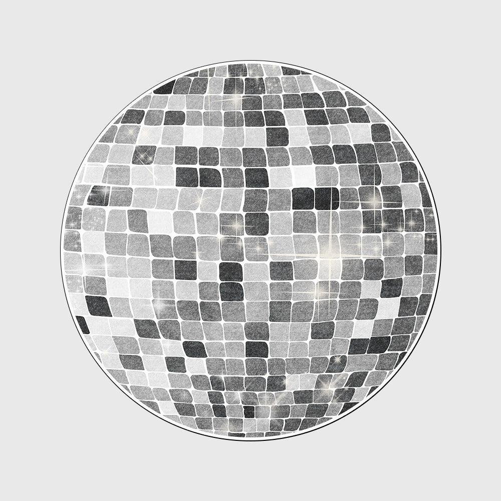 Fashion Personality Trend Disco Light Blue Gray Living Room Bedroom Non-slip Round Floor Mat Carpet - Pacisia