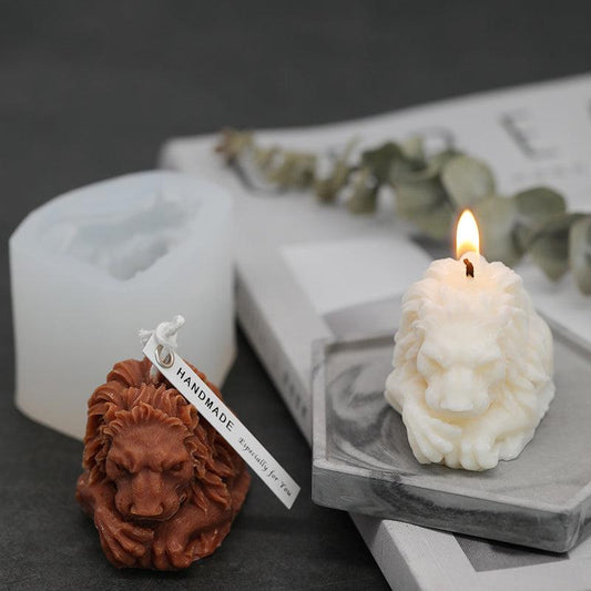 3D Lion Candle Silicone Mold - Handmade Scented Candle DIY Material - Pacisia