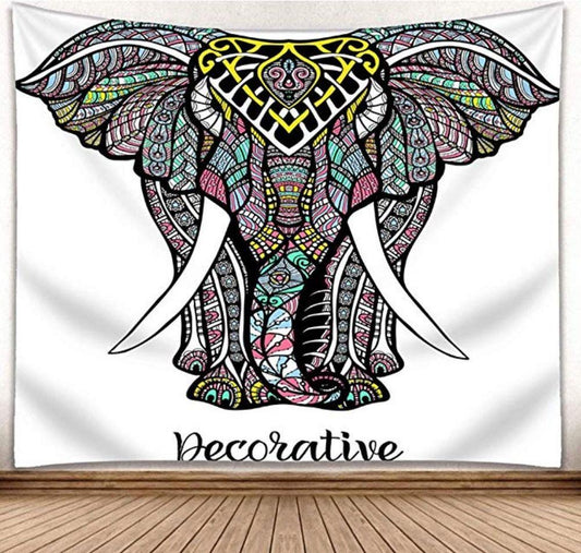 3D Mural Elephant Tapestry Wall Hanging Bohemian Hippie Bedroom Background Cloth Printing Home Decor - Pacisia