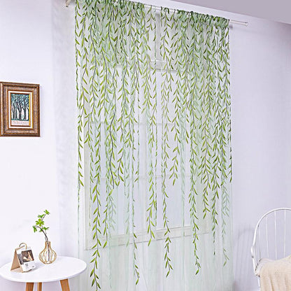 Inverted Willow Wicker Offset Printing Curtains Printing Window Screens Living Room Balcony Window Screens - Pacisia