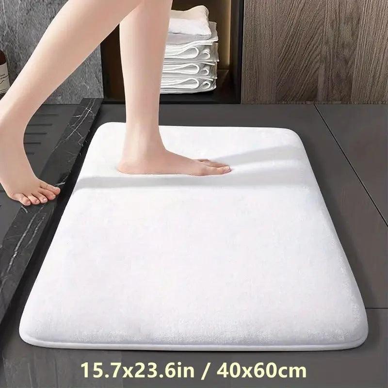 Solid Color Bathroom Toilet Floor Mat Entrance Home Use Non-slip Water-absorbing Quick-drying Door Mat - Pacisia