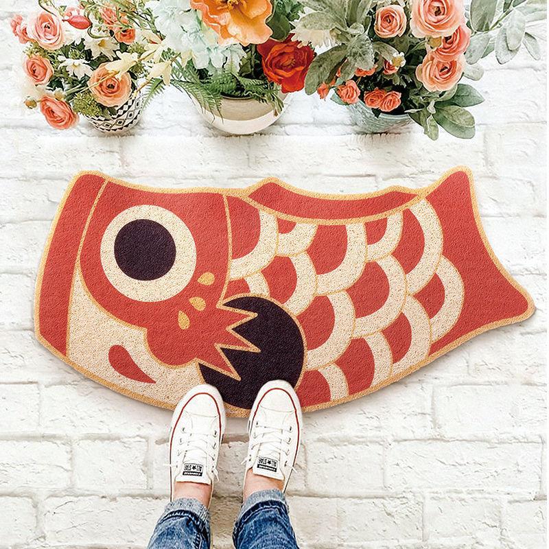 Carp Streamer Floor Mat Stain-resistant Washable Floor Mat Pvc Cutting Pvc Loop Floor Mat - Pacisia