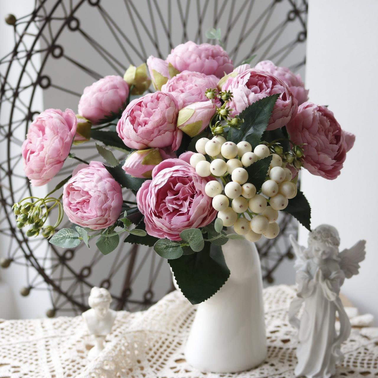 5-head Rose Artificial Flower Home Wedding - Pacisia