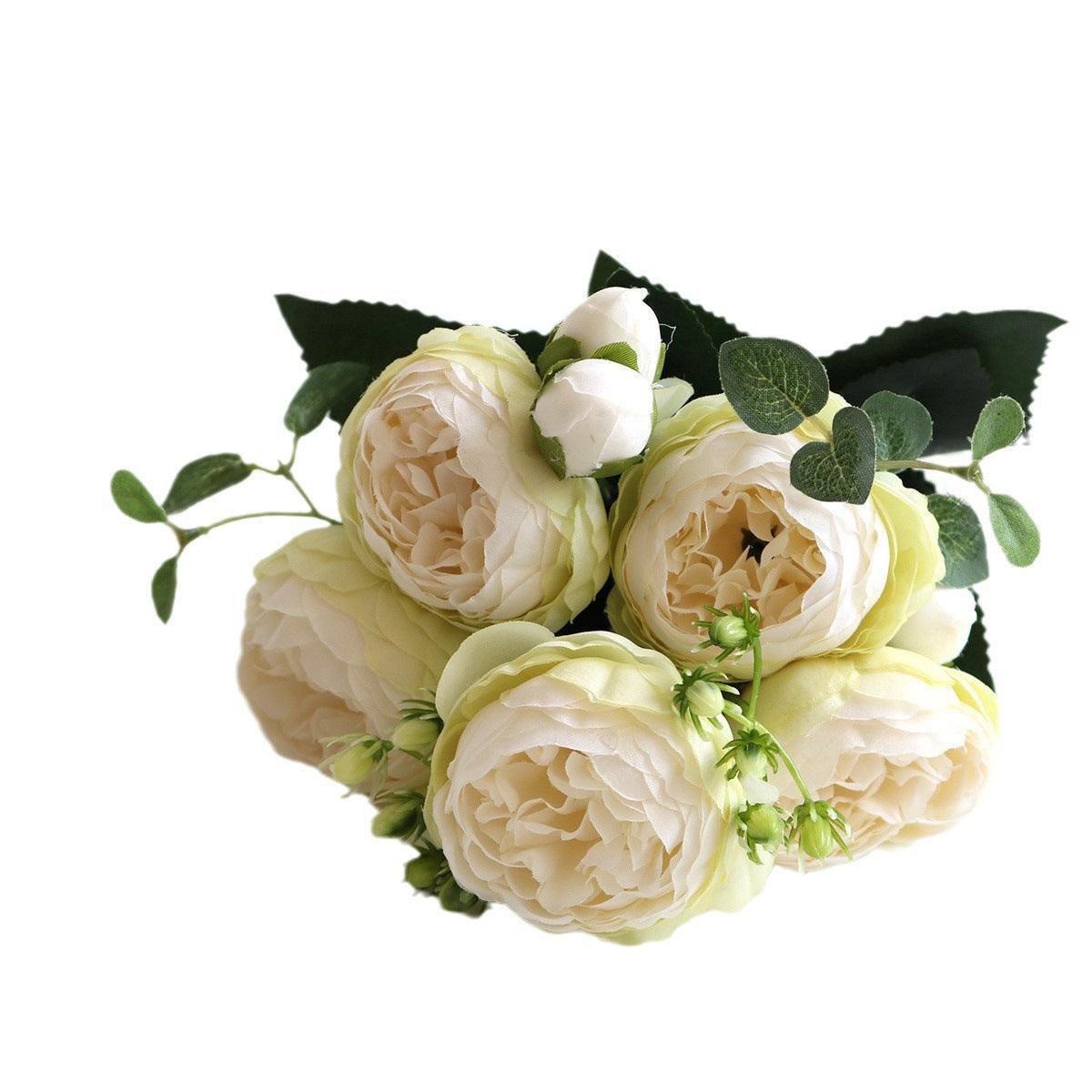 5-head Rose Artificial Flower Home Wedding - Pacisia