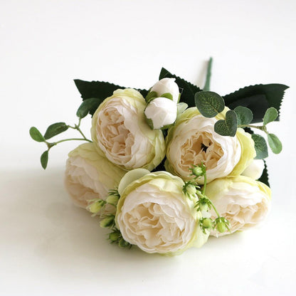 5-head Rose Artificial Flower Home Wedding - Pacisia