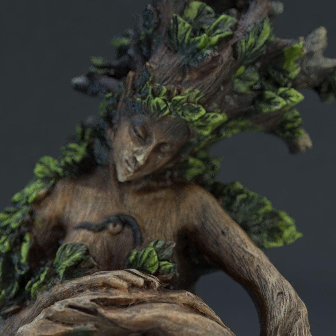 Tree Man And Bird Statue Resin Crafts Table Decorative Ornaments Garden Forest Goddess Sculpture - Pacisia