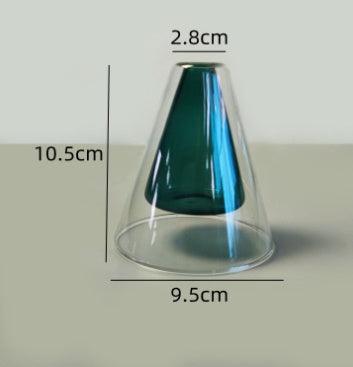 Vases Glass Vase Home Decor Room Decor Modern Wedding Decoration Hydroponic Flower Pot Double Glass Container Crafts Ornament - Pacisia