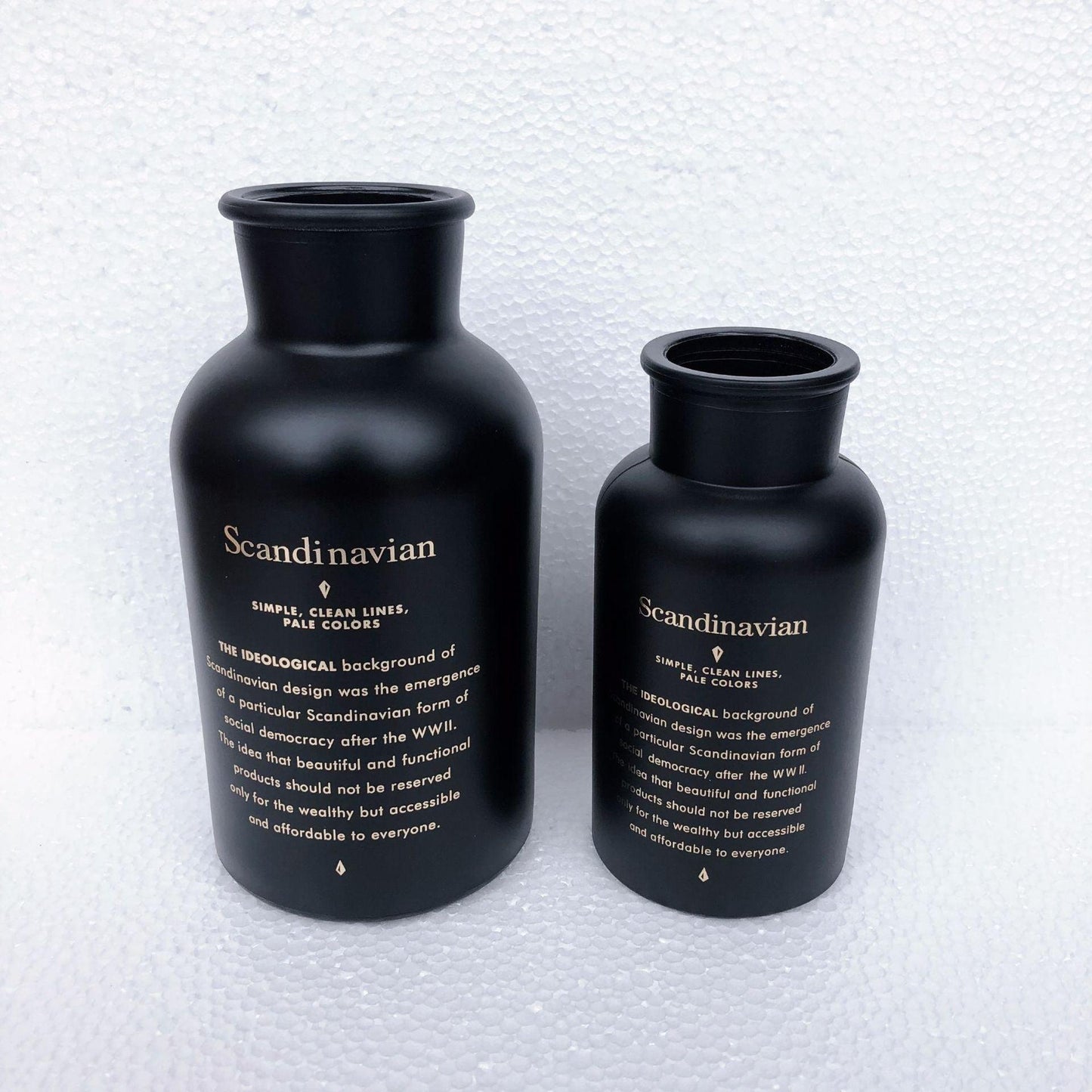 Ins wind vase glass bottle photo props flower arrangement water glass bottle hot stamping home decoration ornaments - Pacisia