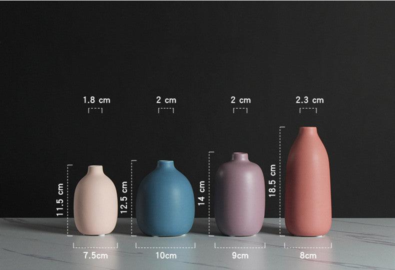 Modern And Simple Ceramic Small Vase With Dried Flowers And Creative Soft Decoration - Pacisia