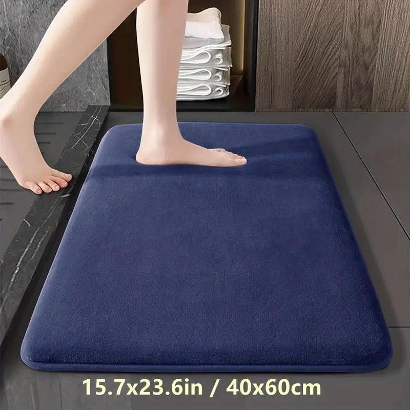 Solid Color Bathroom Toilet Floor Mat Entrance Home Use Non-slip Water-absorbing Quick-drying Door Mat - Pacisia