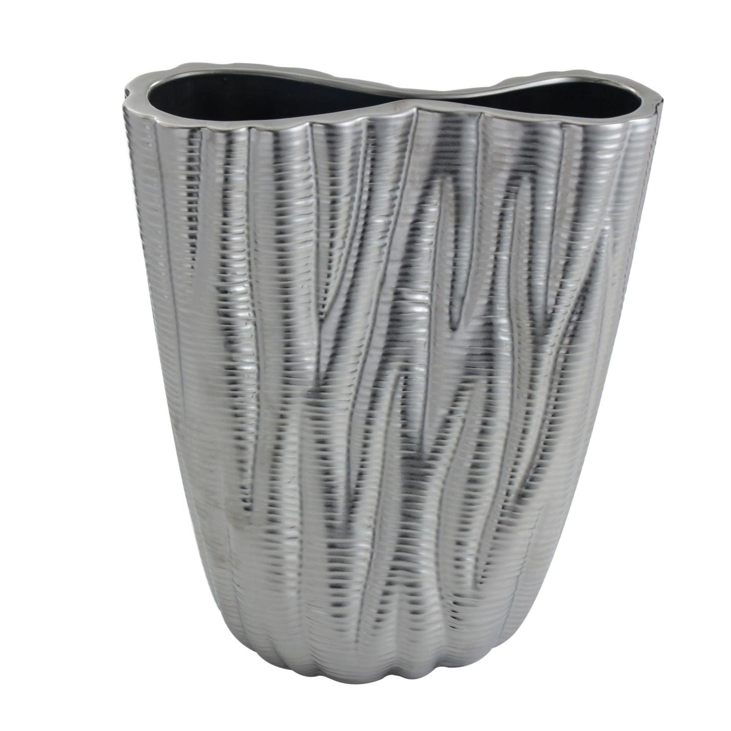 Creative 8-shaped Bottle Mouth Simple Luxury Vase Modern Simple Matte Striped Ceramic Vase - Pacisia