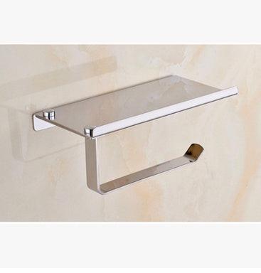 304 stainless steel phone towel rack toilet paper holder bathroom accessories creative tissue box thickening - Pacisia