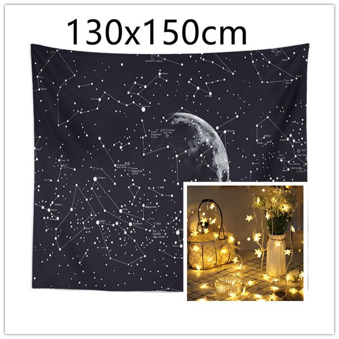 Constellation Tapestry Fantasy Starry Sky Blanket Galaxy Space Pattern towel Wall Hanging Cloth Bedspread Bedroom Decoration - Pacisia